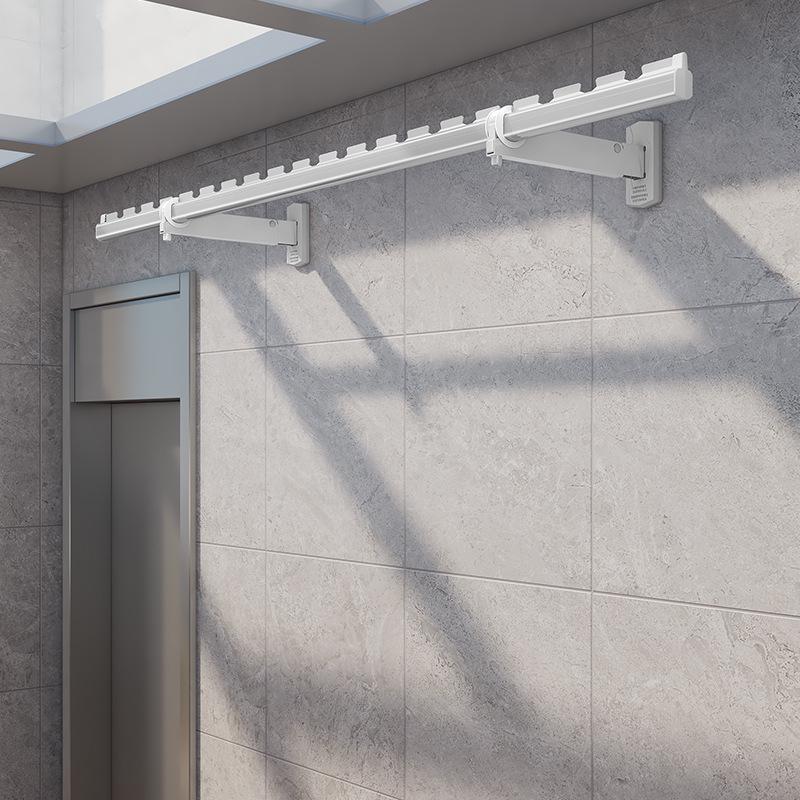 Wall-Mounted Foldable Clothes Rack for Bathroom or Window Without Balcony