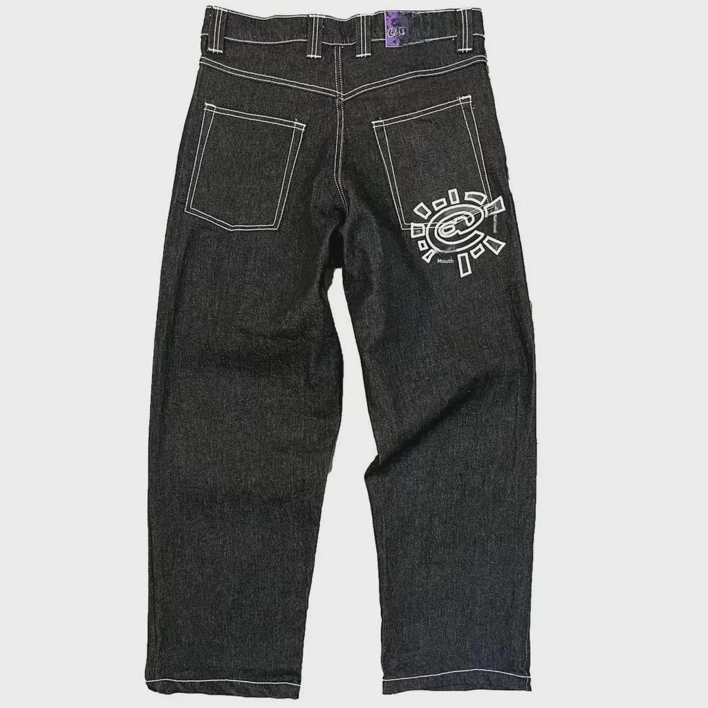 ADWYSD Męskie Hip-Hop Retro Luźne Codzienne Jeansy