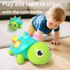 Musical Crawling Toys for Baby - Turtle Tummy Time Toy with Lights for Babies Age Groups 6-12 Months