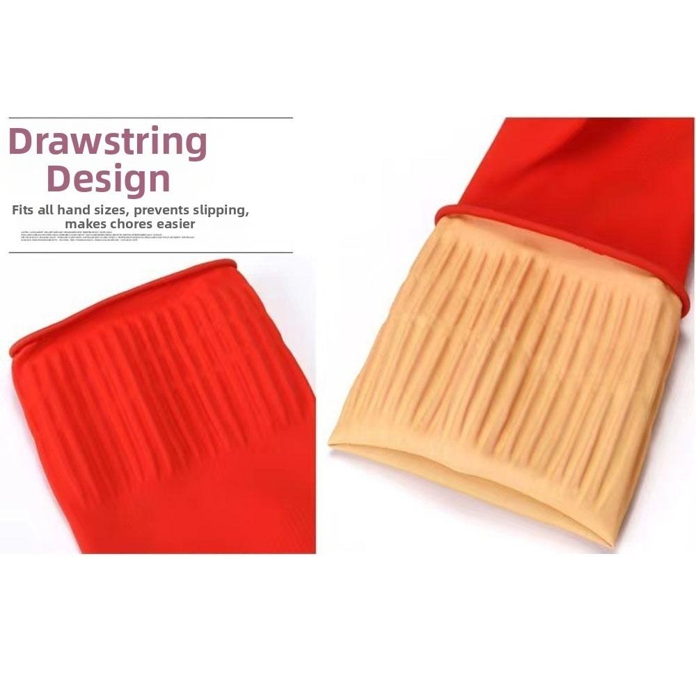 Waterproof Washing Dishes Gloves Red Gauntlet Durable Cleaning Gloves for Cleaning Work