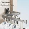Wall-Mounted Retractable Clothes Drying Rack for Balcony and Bay Windows