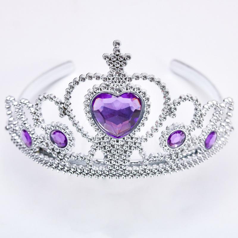 Sada koruny a hůlky Ledové princezny pro dívky - Plastová tiára a doplňky čelenky