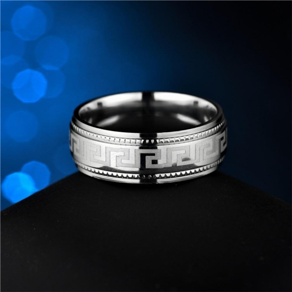 Titanium Steel Rings Press The Lace Ring.