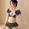Sexy Lingerie Three-point Pajamas Uniform Suit Seduction Flirting Bed Passion Student Outfit Small Boobs Show Big