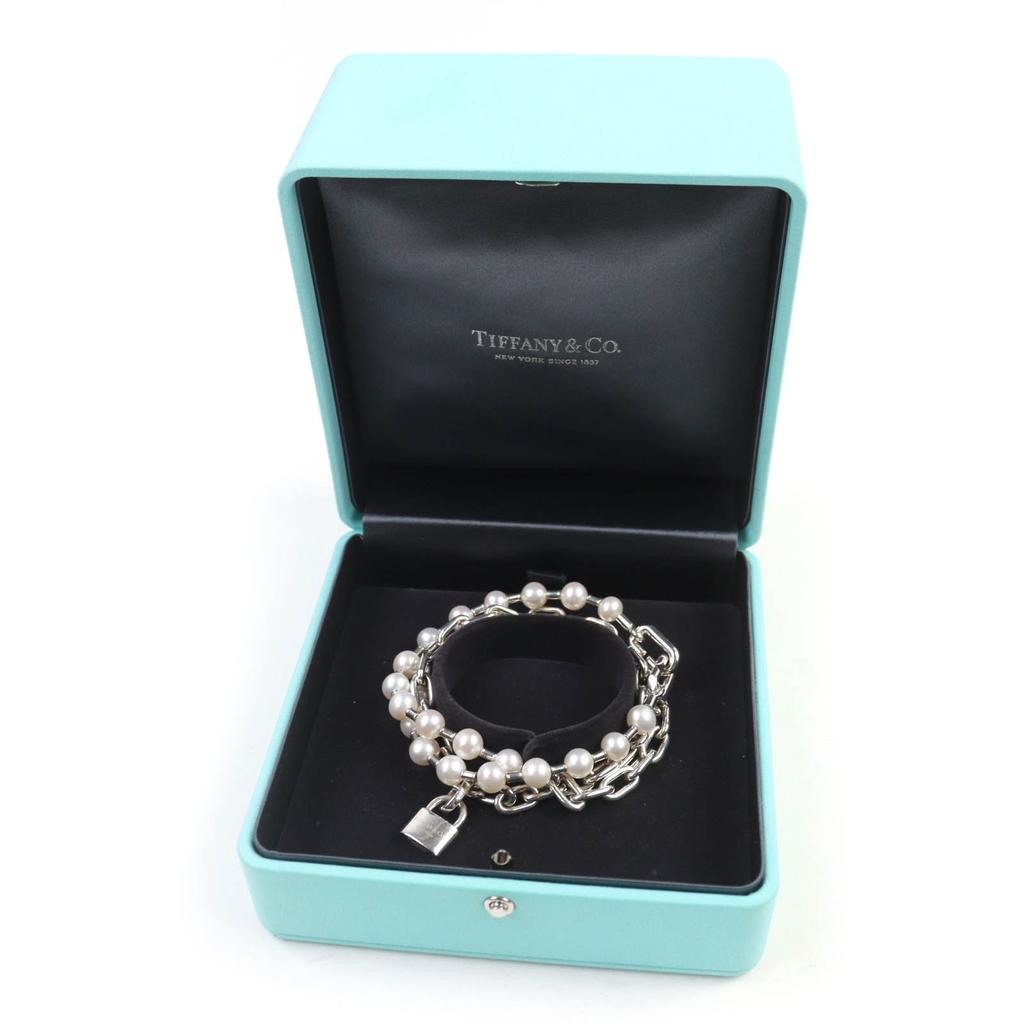 TIFFANY&Co. bracelet Medium Pearl Rock Bracelet Silver AG925 Women Used