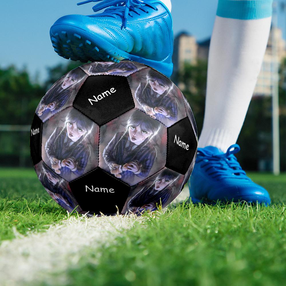 Custom Name Wednesday Theme Size 5 Soccer Ball, Suitable for Both Indoor and Outdoor Matches, a Gift Suitable for Everyone.