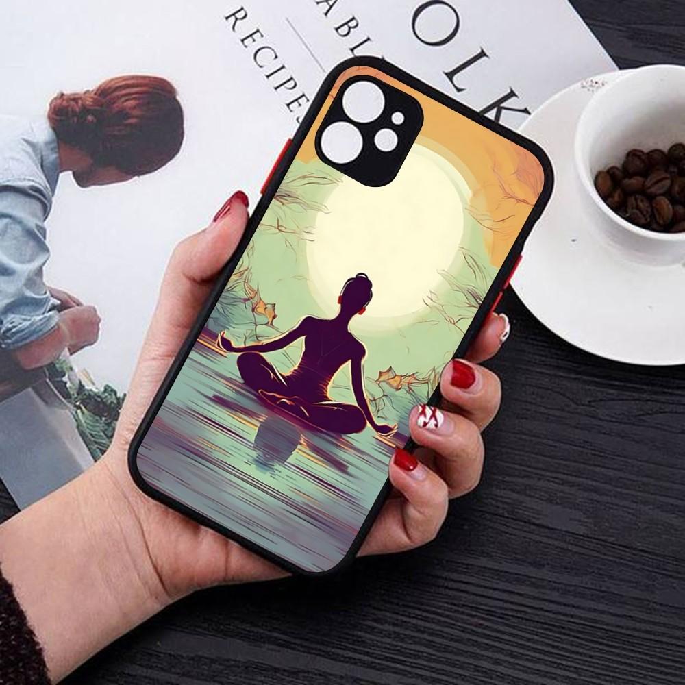 

Чехол для телефона Йога для iPhone 14 11 12 13 Mini Pro Max 8 7 Plus X XR XS MAX Полупрозрачная матовая крышка iphone 14 plus