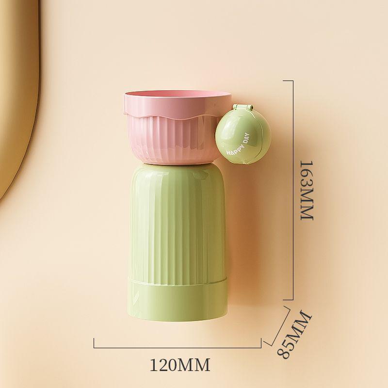 Bathroom Organizer Magnetic Toothbrush Cup Upside Down Fast Drain Toothbrush Holder For Hygienic Storage