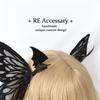 Devil Wing Hair Clip Lolita Hair Clip Black Butterfly Hair Clip Butterfly Barrettes Bat Wing Hair Clip Goth Barrettes