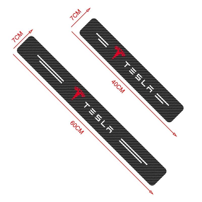 ALX1 4Pcs Car Door Handle Stickers Tire Rear View Mirror Decals Accessorie For Tesla Model 3 Model X S 2016-2020 Decals TM3 TMX Decal