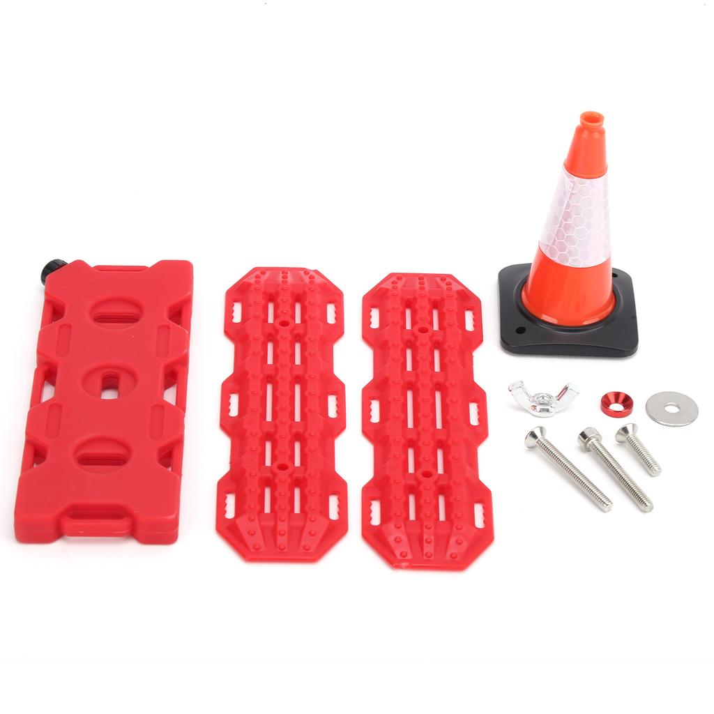 Plastic RC Car Roadblock Sand Ladder Recovery Board Simulation Fuel Tank for Axial SCX10Red Orange