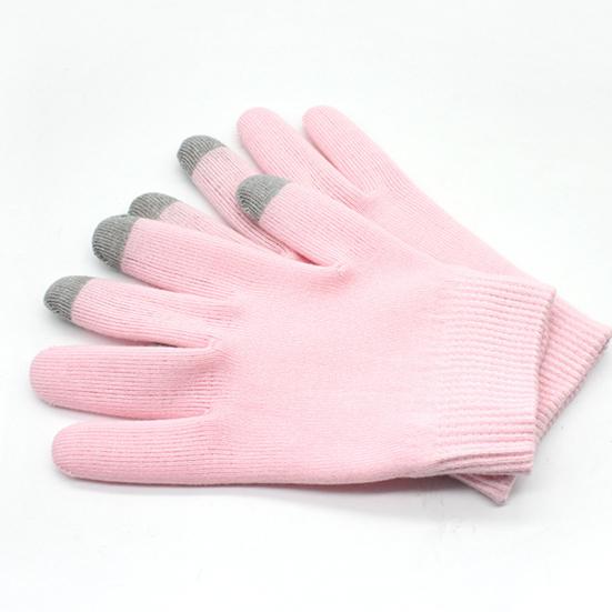 1 Pair Reusable Moisturizing Gel Gloves Touchscreen Hand Care Gloves for Dry Skin Washable Comfortable Cotton Blend Gloves
