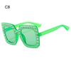 Crystal Oversized Sunglasses for Women Rhinestone Square Diamond Sun Glasses Retro Big Frame Sparkling Eyewear  New
