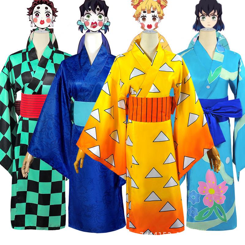 Japan cartoon comics Demon Slayer: Kimono - Kaguya District Cosplay Costume Anime Character Role-Playing Kimono 0074
