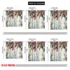 2pcs,2D plane printing Light Filtering Curtains Evergreen Fir Branches Red Ripe Holly Berries Versatile Durable Polyester