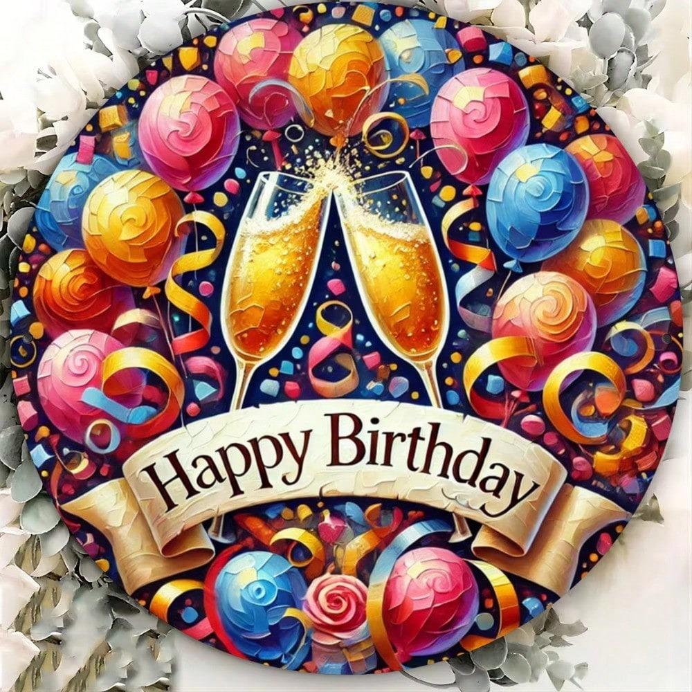 LED Marquee Birthday Sign 16 Color Remote Wall Decor Light Up Home Bedroom Living Room