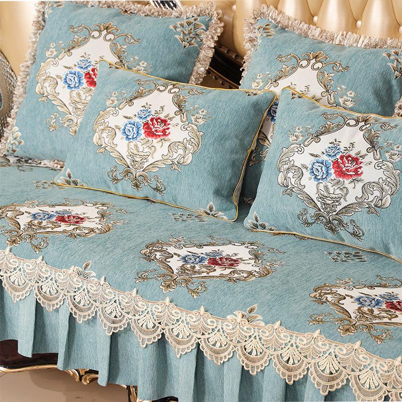 

Новая европейская подушка для дивана, Высококлассная роскошная зимняя нескользящая, Американская кожаная подушка для сиденья, Универсальный чехол из шенилла для всех сезонов 70*180cm кофейный