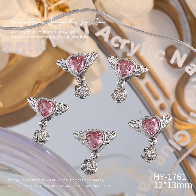 

Серебряная металлическая цепочка с розовым нейл-артом, плоское дно, циркониевые бриллиантовые украшения, подвеска в виде металлической цепочки с бантом Love Bow