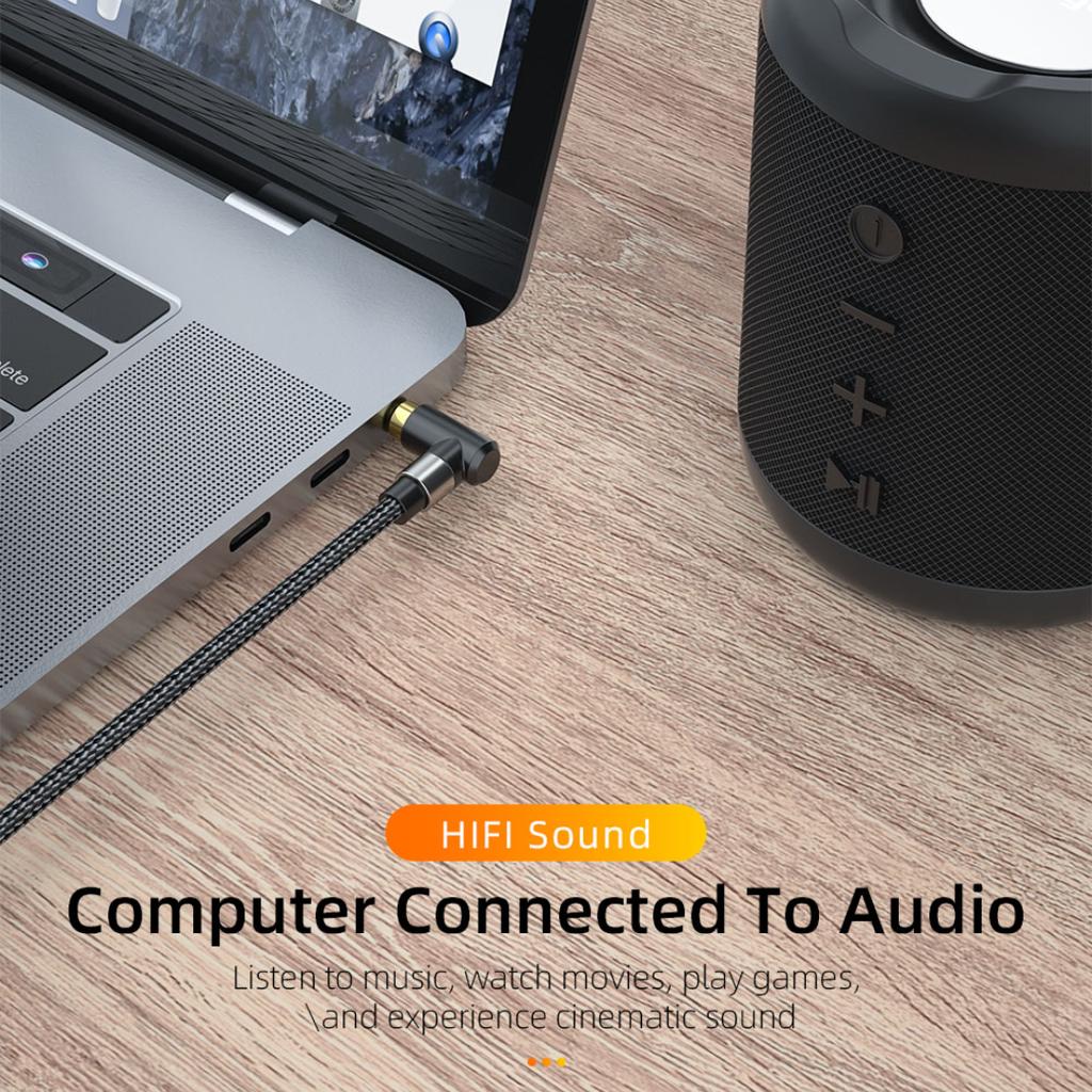 Essager AUX-Kabel 3,5 mm Klinke Audiokabel für Lautsprecherkabel Kopfhörer Auto 3,5 mm Klinke Hifi Aux Adapterkabel für Xiaomi mi Laptop