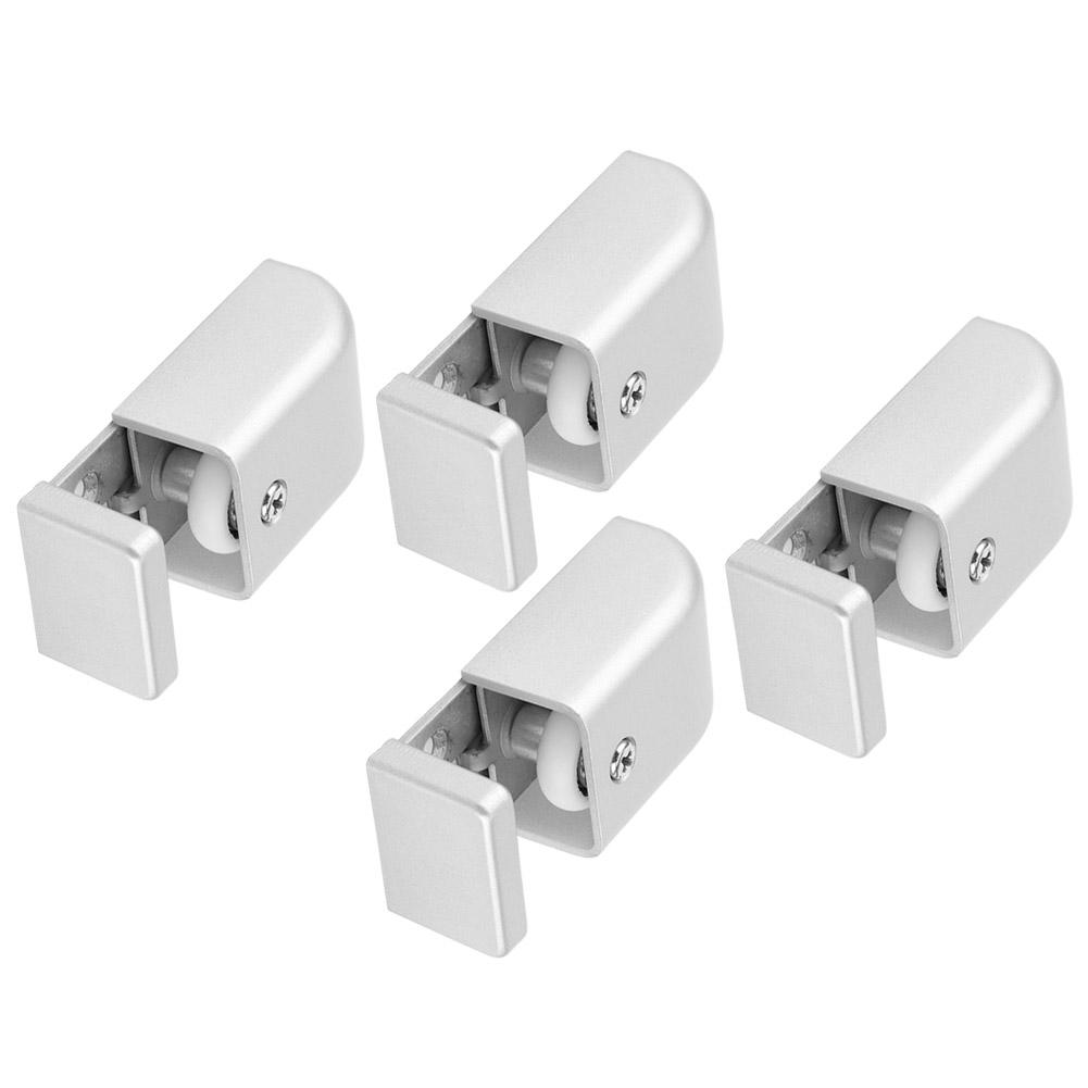 4Pcs Adjustable Sliding Door Stopper Roller Guide Hardware Accessory for Automatic Door