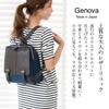 BAG Since GENOVA Made In Japan Cowhide Backpack 2533 [IMAI 1977] (Blue/Chocolate)