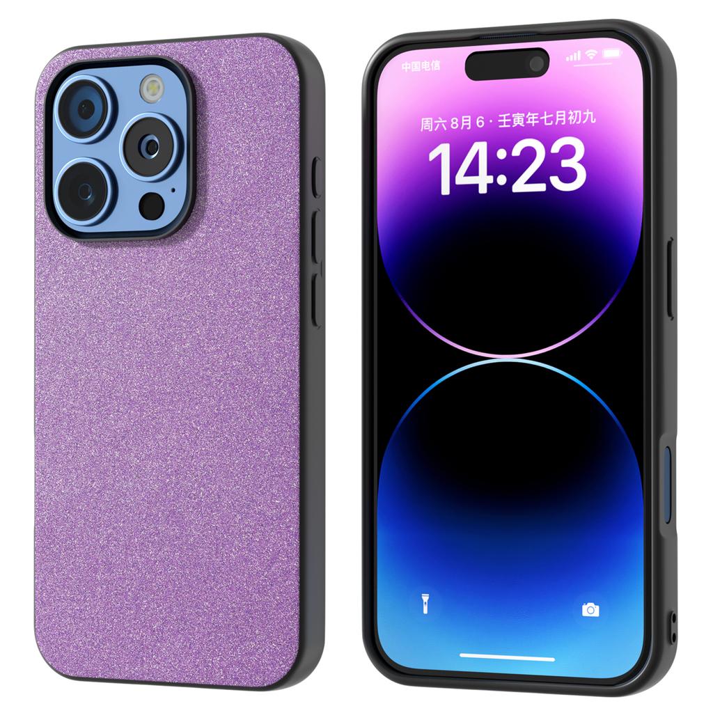 Etui na iPhone 16 Pro z brokatowym wzorem PU+PC+TPU Ochronne etui na telefon