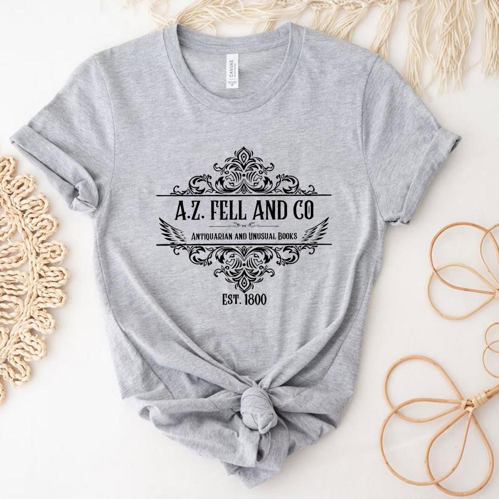 Good OUnisexs Tshirts Women AZ Fell and Co Antiquarian and Unusual Books T Shirt Retro Womens Clothing Unisex Casual Tops
