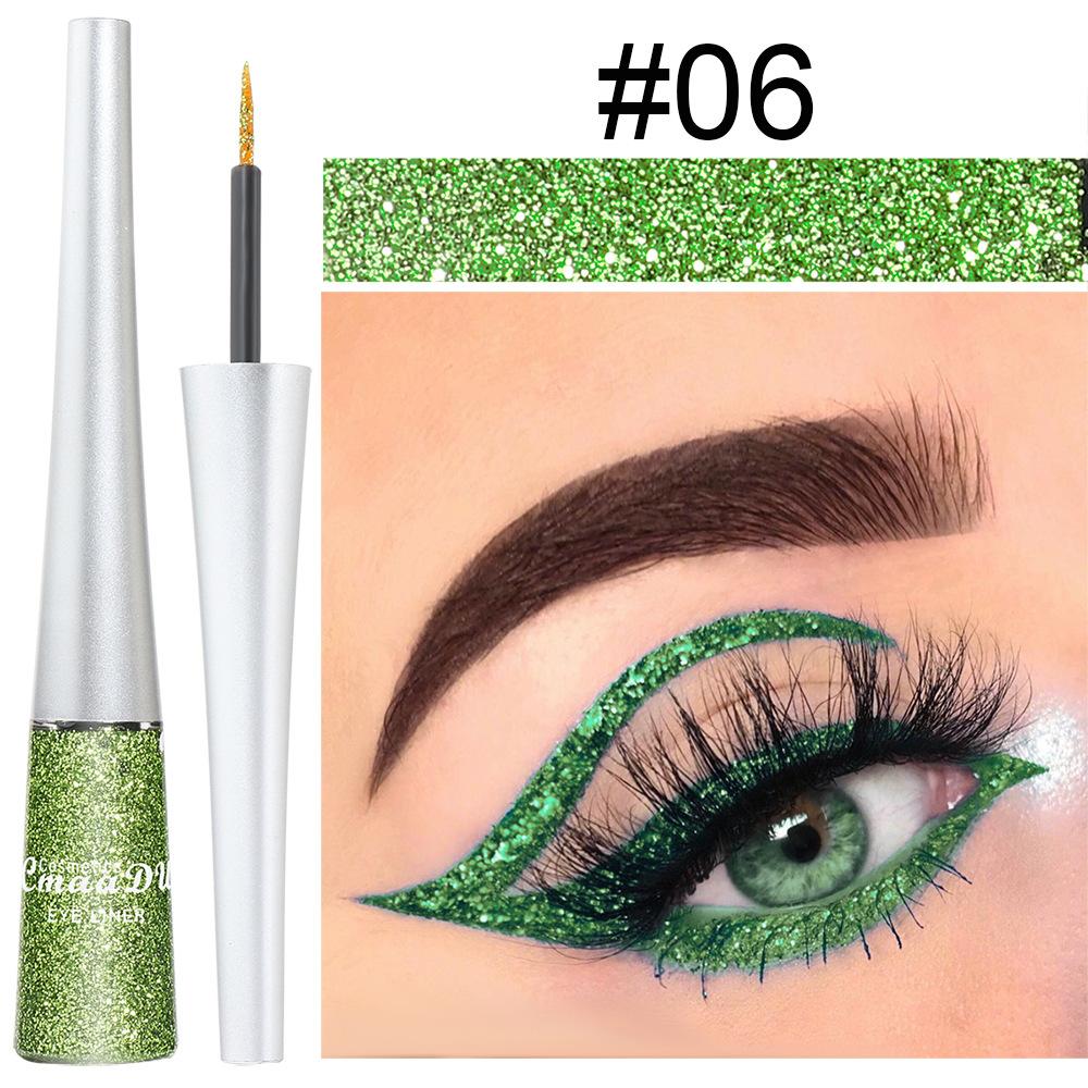 16 Colors Colorful Sequins Glitter Powder Liquid Eyeliner Sequins Liquid Eyeliner #06