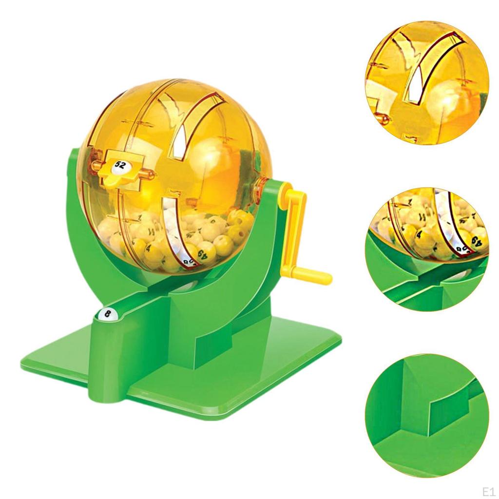 Bingo Game Set Mini Lottery Balls Machine 90 Multipurpose Stable Lotto