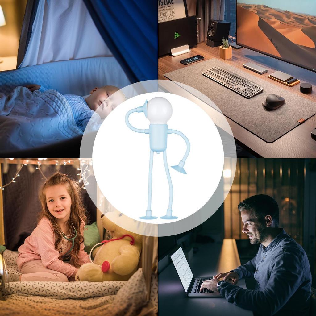 Funny Sportsman Night Light Versatile Lamp Creative Stretchable Silicone Nursery Table Lamp Kids Night Lights Cordless Lamp