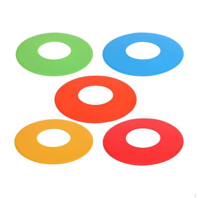 5-Piece Floor Markers, Flat Marking Discs, Obstacle Practice Field, Court Marker Plates,