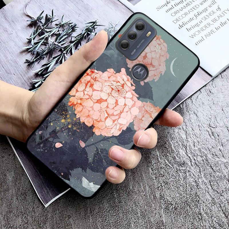 Etui na telefon z motywem hortensji dla Motorola Edge 50 40 Pro 40 30 Ultra Neo G Power G Stylus G Play E32 E20 E40