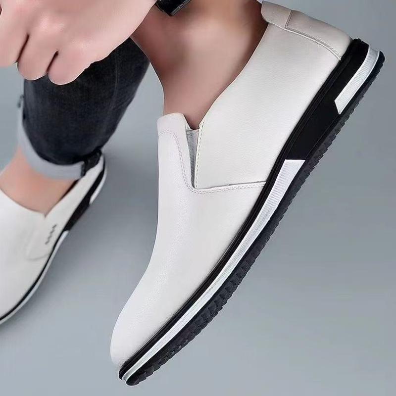 New Leather Shoes Men's Comfortable Lightweight Non-slip Sports Men's Shoes Breathable Outdoor Casual Fashion Breathable Flat Low Driving Shoes