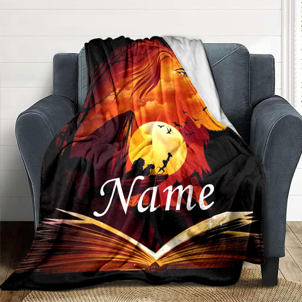 Custom Name Love Sky blanket for Couch & Bed, Plush Cozy Fuzzy Blanket Super Soft & Warm Blankets for Fall and Winter. 0908332