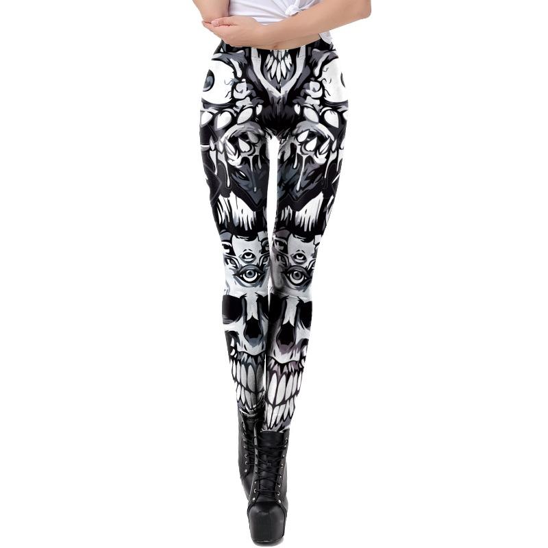 

Halloween Pants Skull Skull Skeleton Digital Printing Christmas Leggings Skinny Sweatpants Women s Pants XL