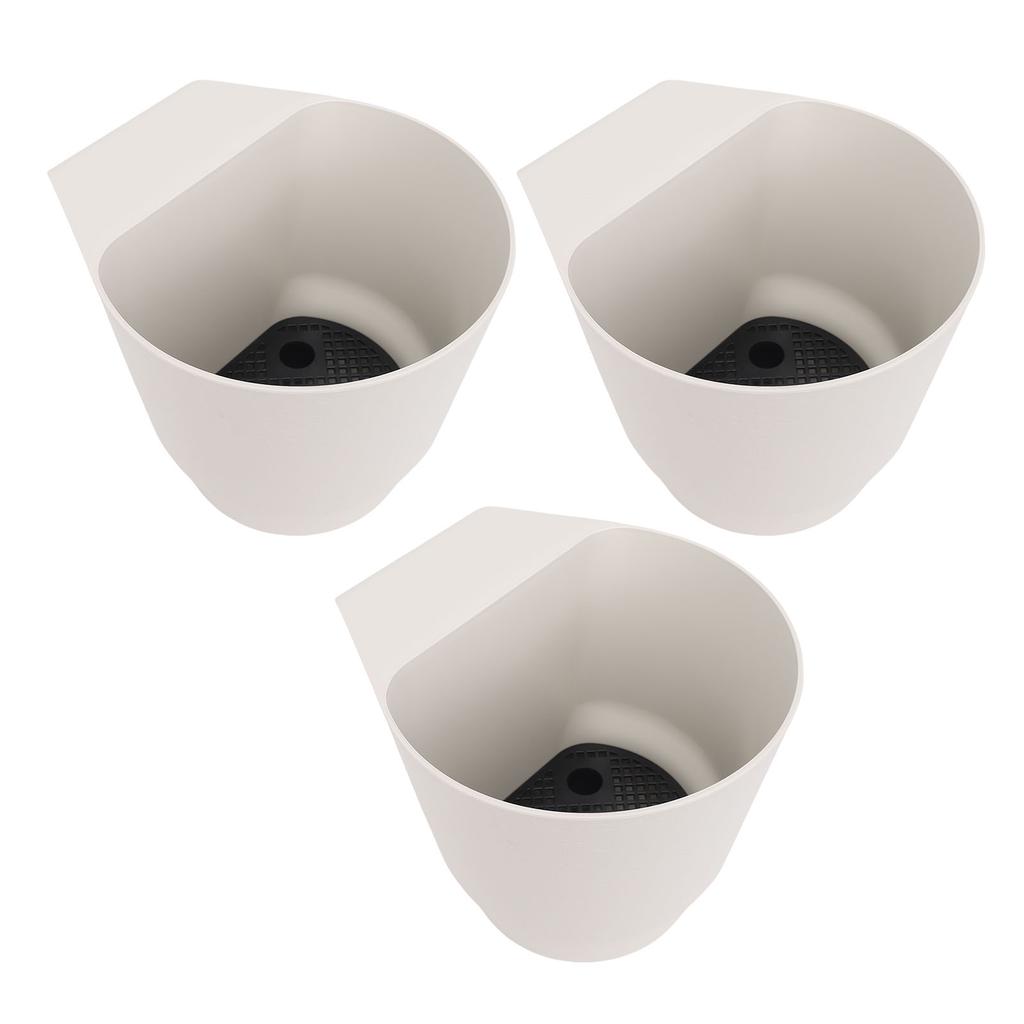 Hanging Flower Pot Efficient Drainage System Fence Hanging Bucket Pot for Balcony Garden Handrail