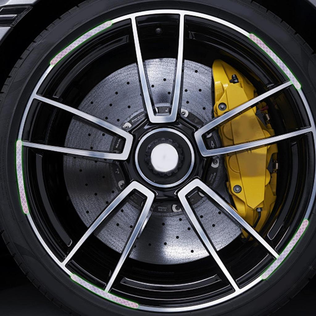 20 Pcs Car Wheel Stickers for Tires Wheels Reflective Rim Stickers Decals Motorcycle Wheels