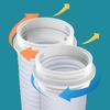AC Hose Adapter Portable Air Conditioner Exhaust Hose Coupler Easy to Install Tool-free AC Hose Connector Accessories