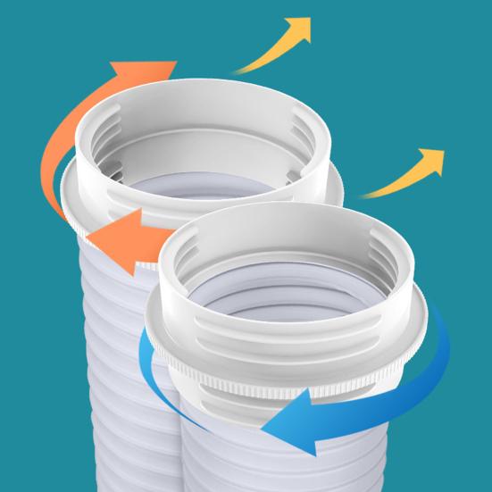 AC Hose Adapter Portable Air Conditioner Exhaust Hose Coupler Easy to Install Tool-free AC Hose Connector Accessories