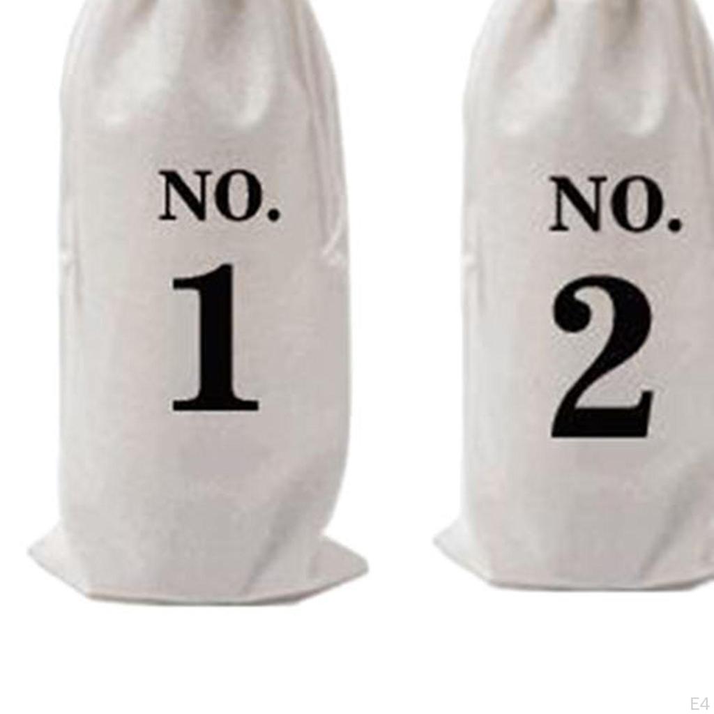 10 Pieces Bottle Bags Gift Tags Natural Burlap for Travel