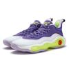 361 AG6 White Clown Cushioning Slip Resistant Abrasion Resistant Coverage Low Top Basketball Shoes Men's Ultraviolet 572611102-3