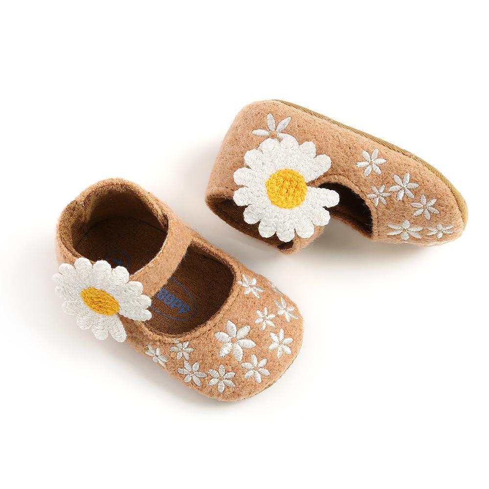 MYGGPP Frühling Herbst Sonnenblume Baby Prinzessin Schuhe Kleine Babyschuhe Babyschuhe Weichen Boden Kleinkind Schuhe