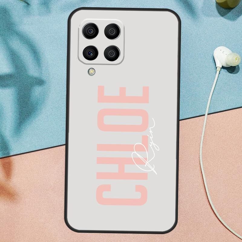 Personalised Pastel Custom Name For Samsung Galaxy M13 M23 M33 M53 M51 M21 M31s M30s M20 M14 M34 M54 M12 M32 M52 Case Funda