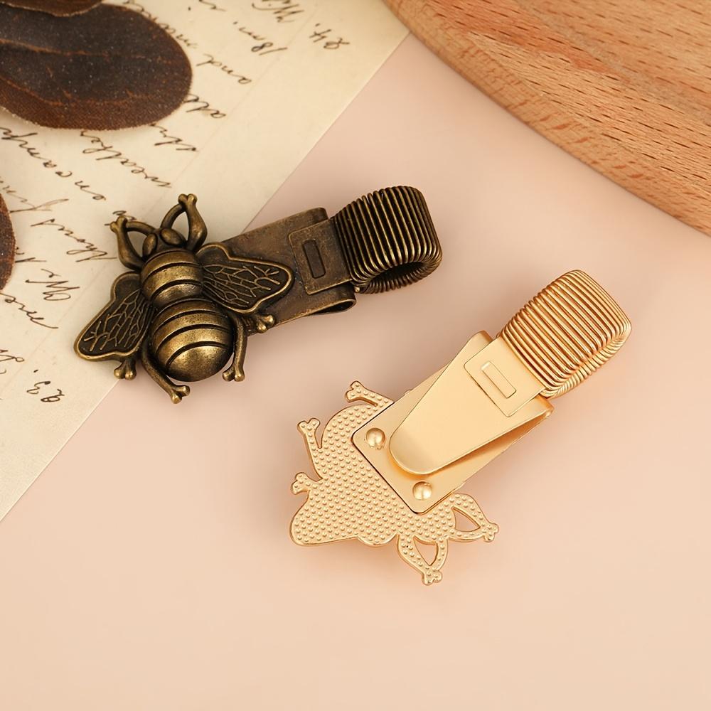 1 szt. Klips sprężynowy Retro Kreatywny Starożytny Owad Stop cynku Klips do długopisu Pamiątka z muzeum Klips do książki Notes ucznia