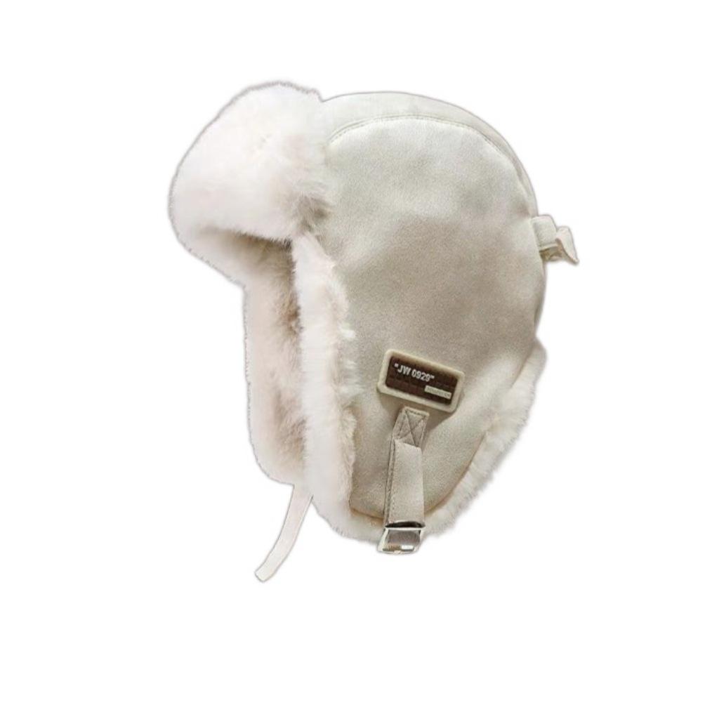 Suede warm Lei Feng hat autumn and winter versatile thickened ear protectors flying hat winter cycling skiing plush hat