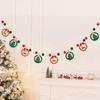 Cartoon Christmas Luminous Banner Santa Claus LED Light String Xmas Wall Ornaments  Room Background