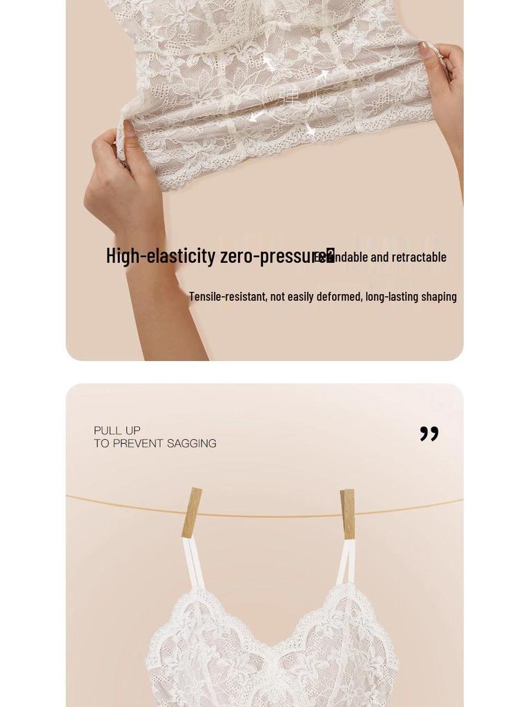 Women's Fleece-Lined Lace Camisole Vest - Warm Padded Layer for Autumn/Winter