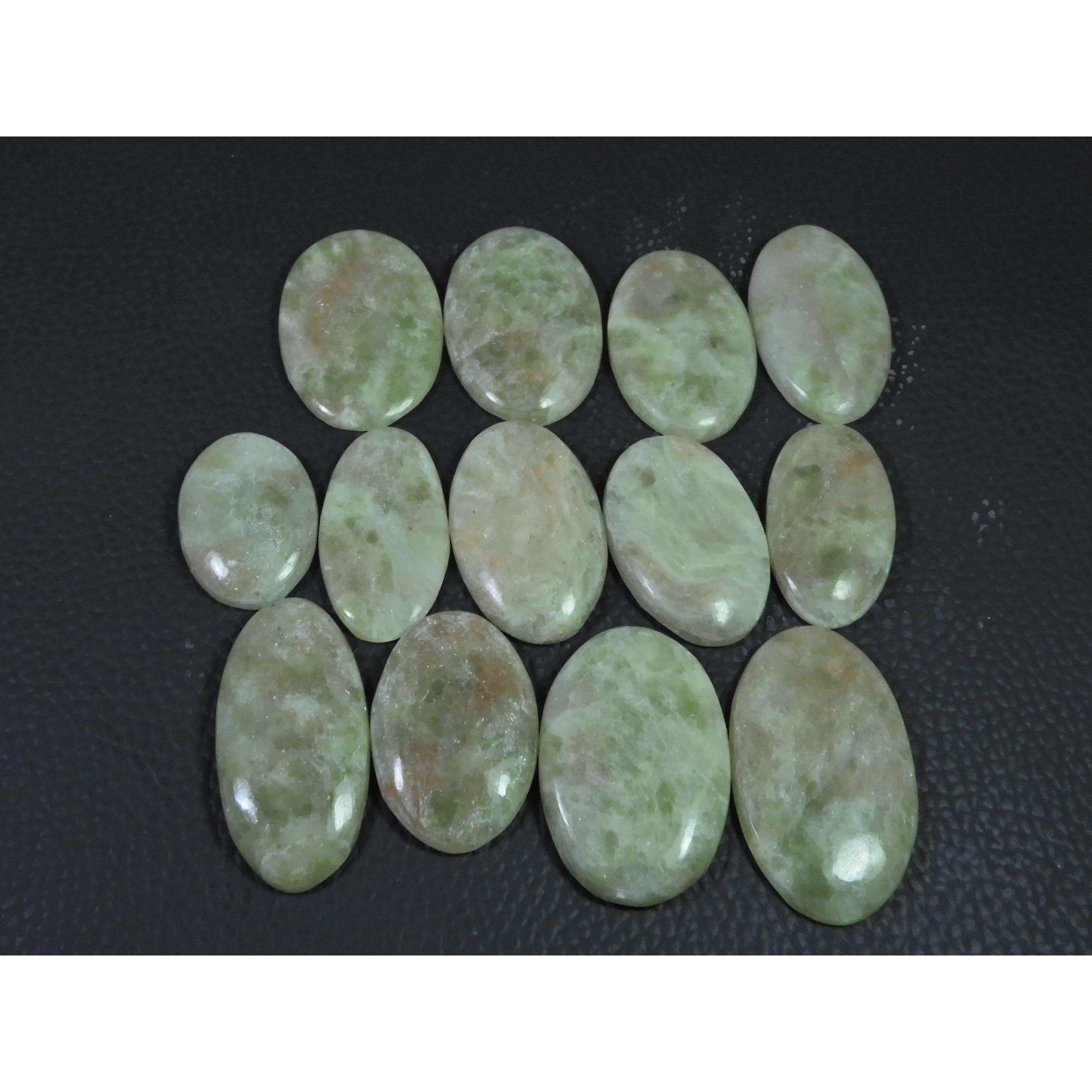 13Pcs Natural Sunstone Oval Shape Cabochon Loose Gemstone Lot 320Cts. C-2303