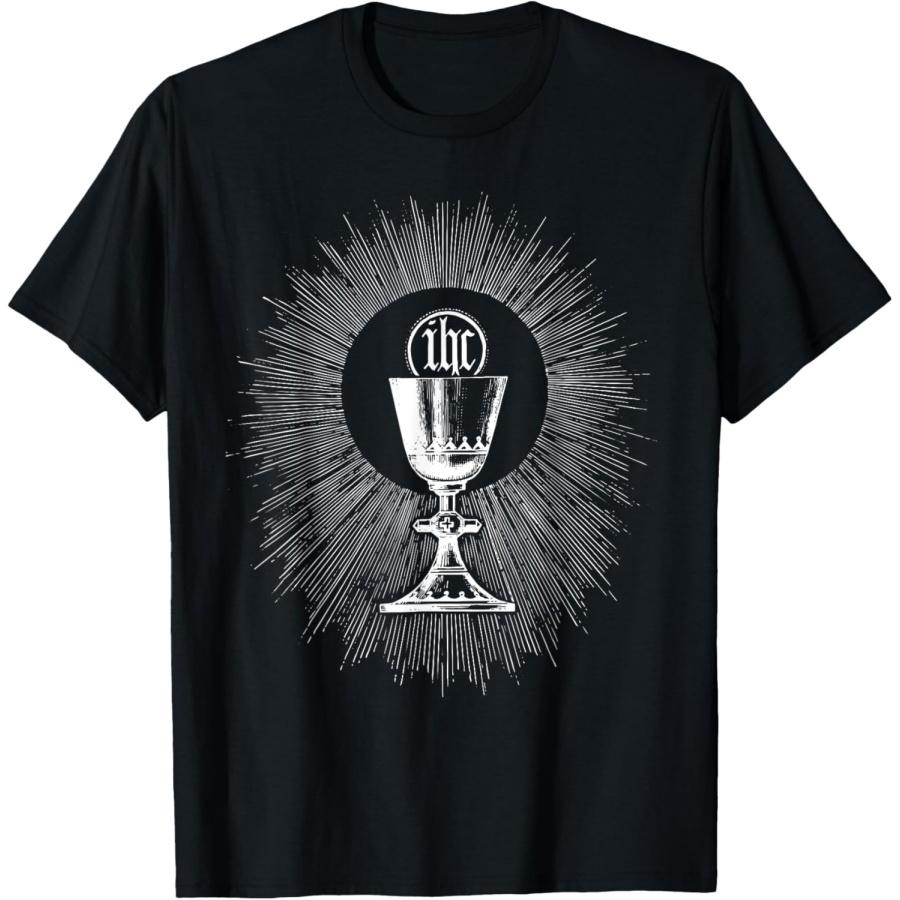 Chalice for Catholic Mass Holy Eucharist First Communion T-Shirt S