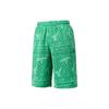 X Njr Series All Over Print Elastic Waist Straight Leg Casual Shorts Men Shorts Green 535731-82